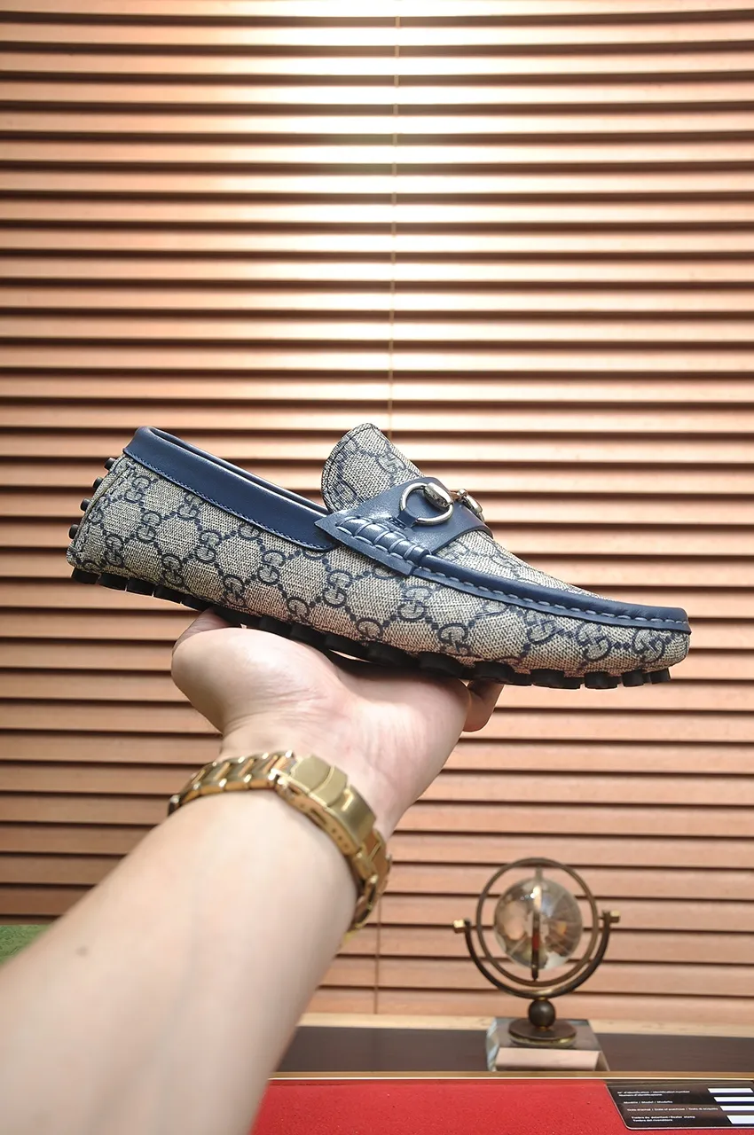 Men's Men's Shoes💰420💶【GUCCI】 (High-end Niuli) New 🍀Gucci*——Gucci Doudou Shoes! Made of imported original cowhide, the inner top layer is comfortable cowhide lining! Original wear-resistant rubber outsole! High quality products! Code number 38-44!